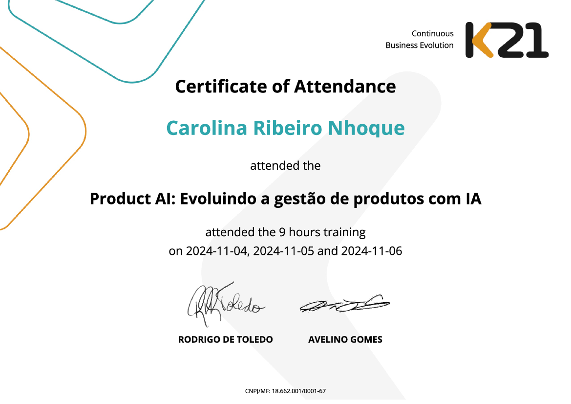 Certificado K21